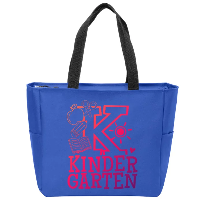 K Kinder Kindergarten Teacher Team Gift Zip Tote Bag