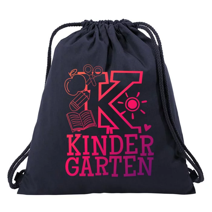 K Kinder Kindergarten Teacher Team Gift Drawstring Bag