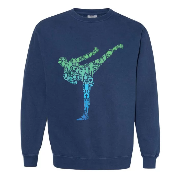 Kickboxing Kickboxer Karate Boy Garment-Dyed Sweatshirt