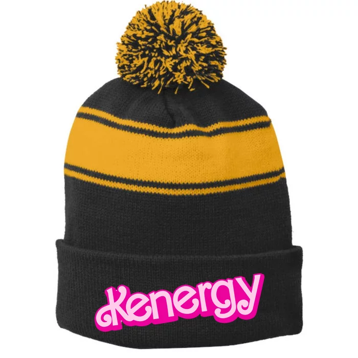 Kenergy Kengry Stripe Pom Pom Beanie