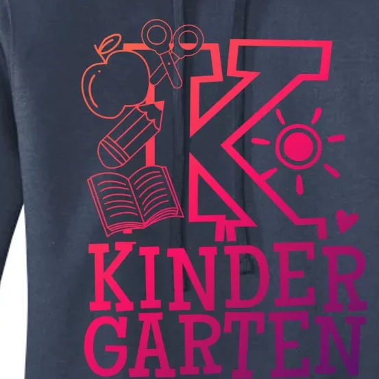 K Kinder Kindergarten Teacher Team Cute Gift Women's Pullover Hoodie