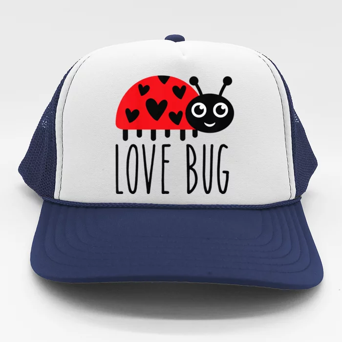 Kids Kids Love Bug Valentines Day Cute Ladybug With Hearts Gift Trucker Hat