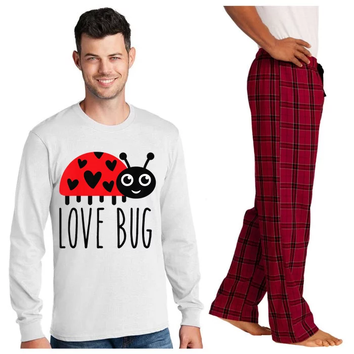 Kids Kids Love Bug Valentines Day Cute Ladybug With Hearts Gift Long Sleeve Pajama Set