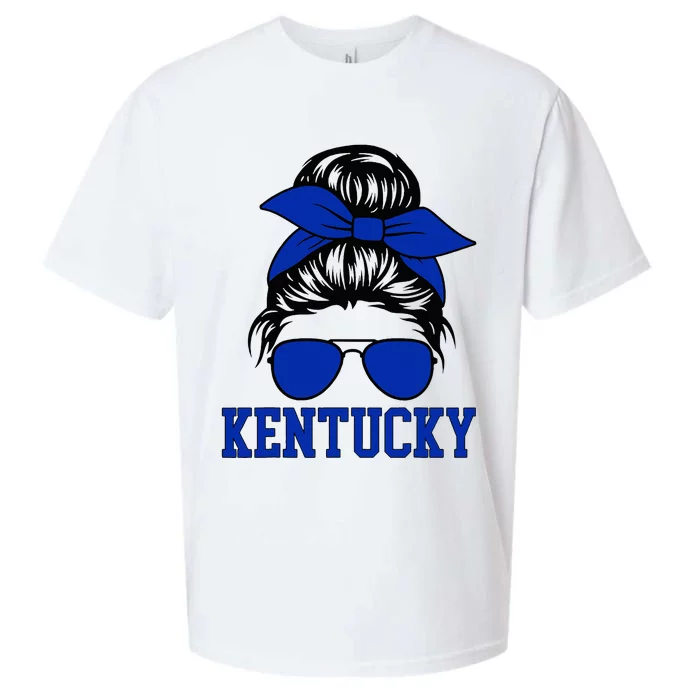 Kentucky Ky Messy Bun Varsity Sueded Cloud Jersey T-Shirt