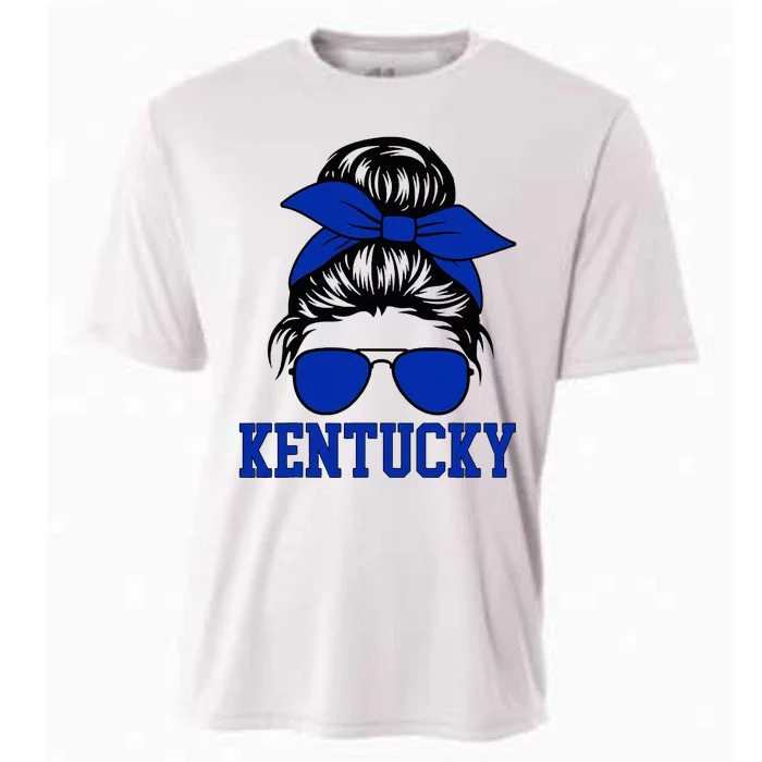 Kentucky Ky Messy Bun Varsity Cooling Performance Crew T-Shirt