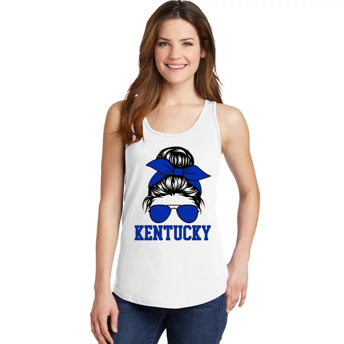 Kentucky Ky Messy Bun Varsity Ladies Essential Tank