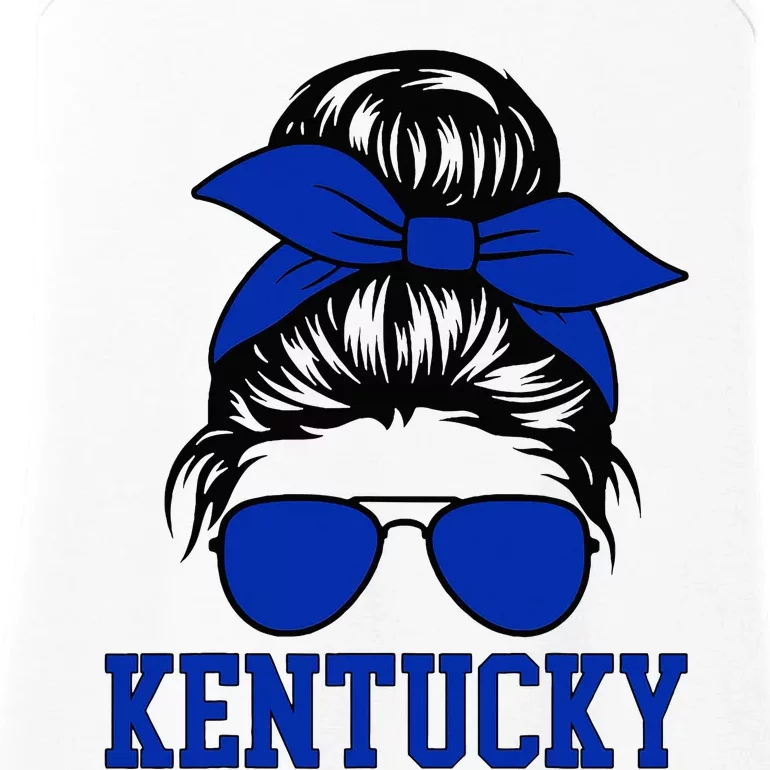 Kentucky Ky Messy Bun Varsity Ladies Essential Tank