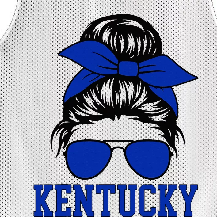 Kentucky Ky Messy Bun Varsity Mesh Reversible Basketball Jersey Tank