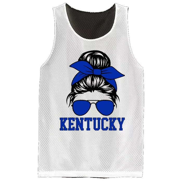 Kentucky Ky Messy Bun Varsity Mesh Reversible Basketball Jersey Tank