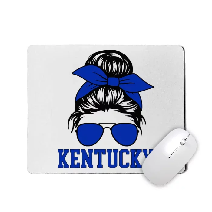 Kentucky Ky Messy Bun Varsity Mousepad