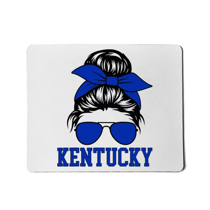 Kentucky Ky Messy Bun Varsity Mousepad