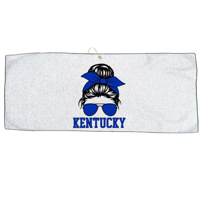 Kentucky Ky Messy Bun Varsity Large Microfiber Waffle Golf Towel