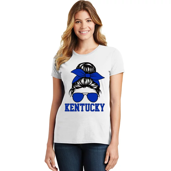 Kentucky Ky Messy Bun Varsity Women's T-Shirt