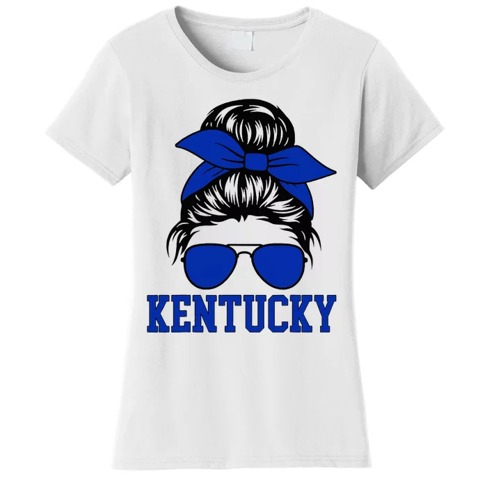 Kentucky Ky Messy Bun Varsity Women's T-Shirt