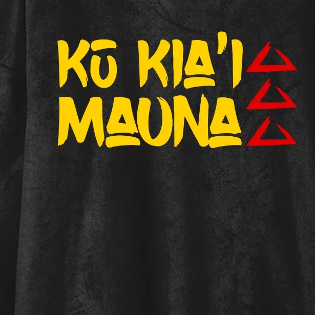 Ku Kiai Mauna Of Mauna Kea Hawaiian Hooded Wearable Blanket