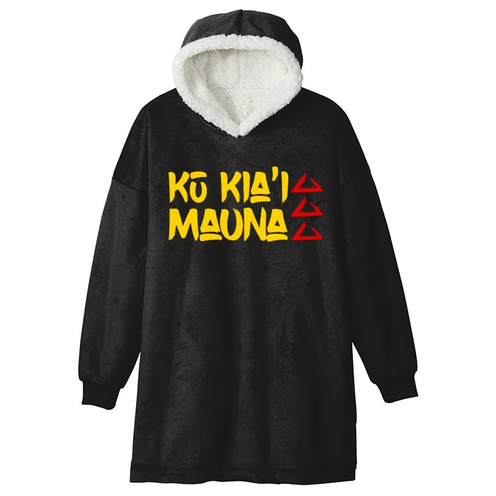 Ku Kiai Mauna Of Mauna Kea Hawaiian Hooded Wearable Blanket