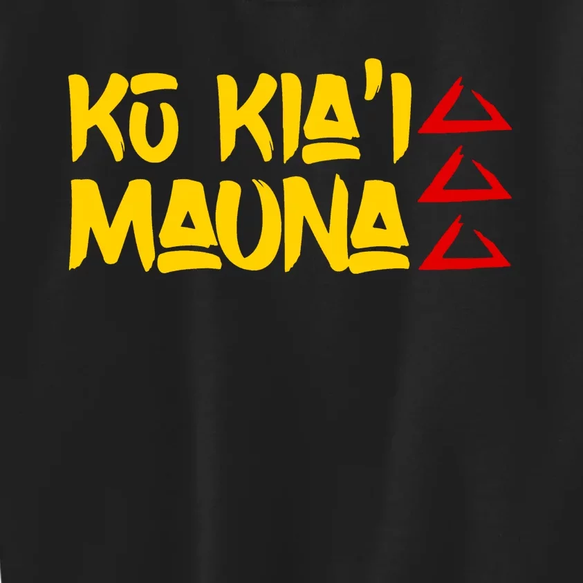 Ku Kiai Mauna Of Mauna Kea Hawaiian Kids Sweatshirt