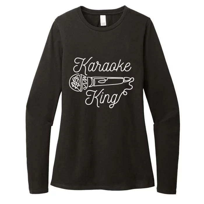 Karaoke King Microphone Musical Womens CVC Long Sleeve Shirt