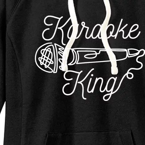 Karaoke King Microphone Musical Women's Fleece Hoodie