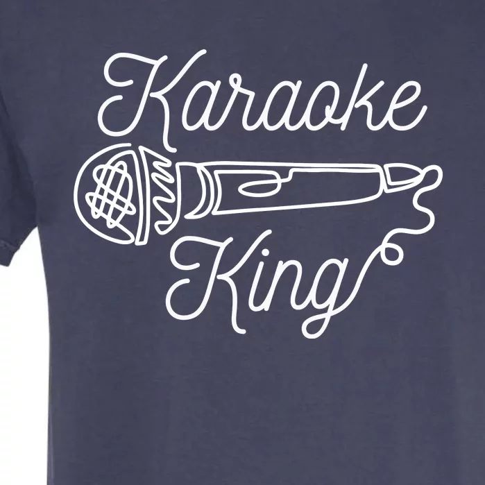 Karaoke King Microphone Musical Garment-Dyed Heavyweight T-Shirt