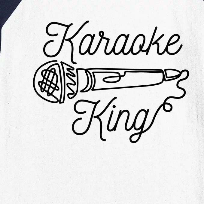 Karaoke King Microphone Musical Baseball Sleeve Shirt