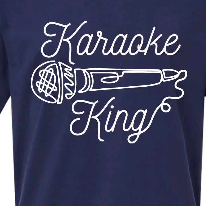 Karaoke King Microphone Musical Sueded Cloud Jersey T-Shirt