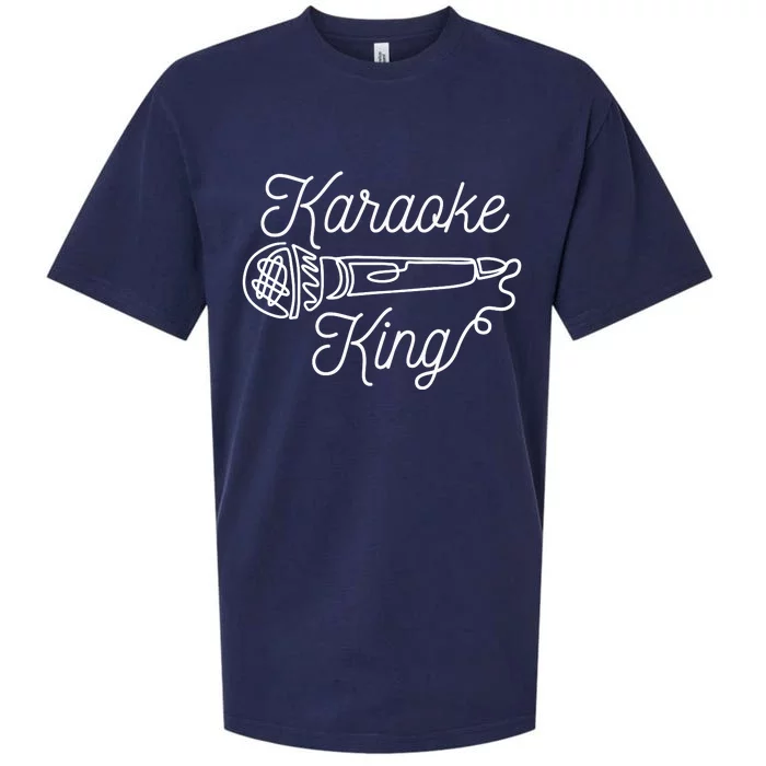 Karaoke King Microphone Musical Sueded Cloud Jersey T-Shirt