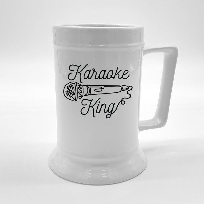 Karaoke King Microphone Musical Front & Back Beer Stein