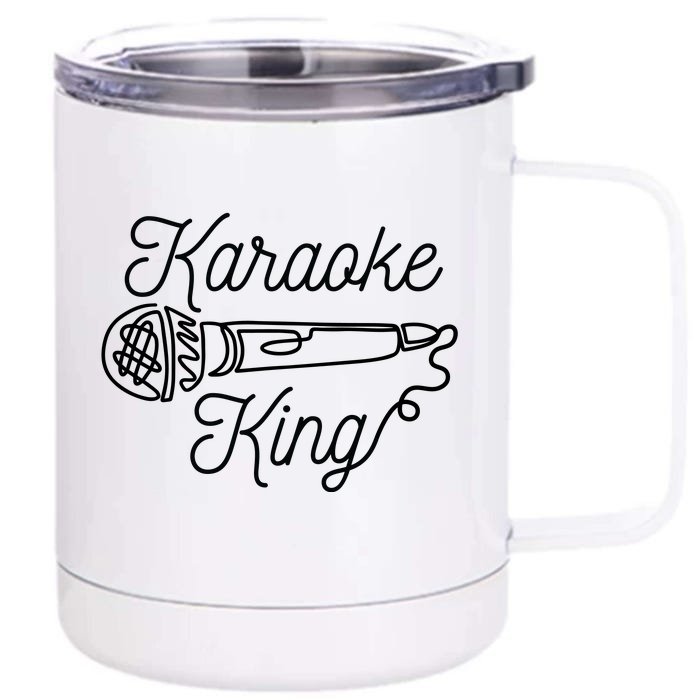 Karaoke King Microphone Musical Front & Back 12oz Stainless Steel Tumbler Cup