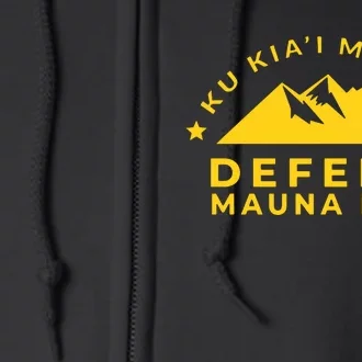 Ku KiaI Mauna Defend Mauna Kea Full Zip Hoodie