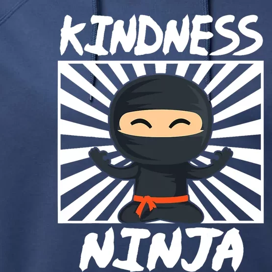 Kids Kindness Ninja Anti Bullying Gift Orange Unity Day Performance Fleece Hoodie