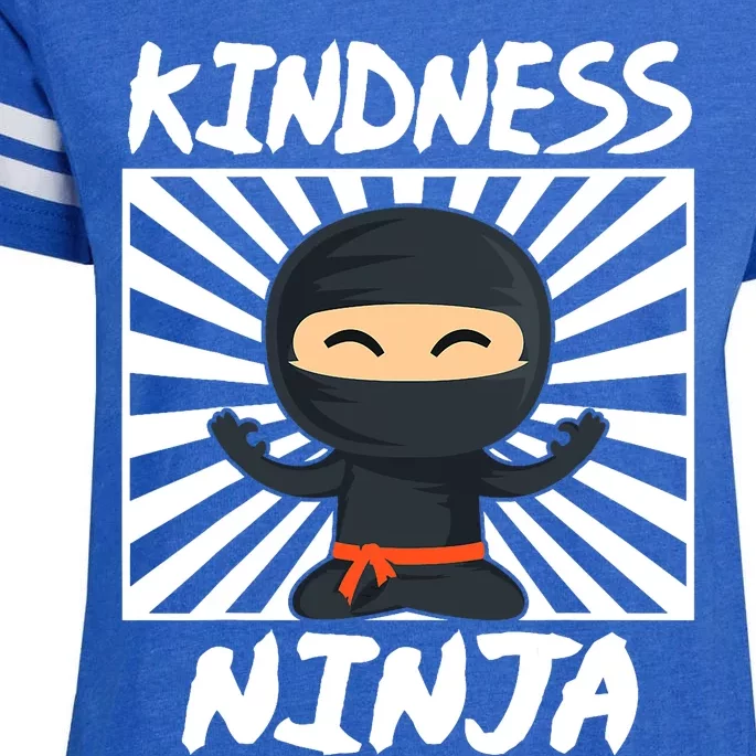 Kids Kindness Ninja Anti Bullying Gift Orange Unity Day Enza Ladies Jersey Football T-Shirt