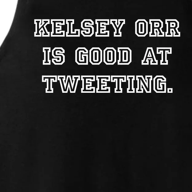 Kelseytayorr Kelsey Orr Is Good At Tweeting Ladies Tri-Blend Wicking Tank