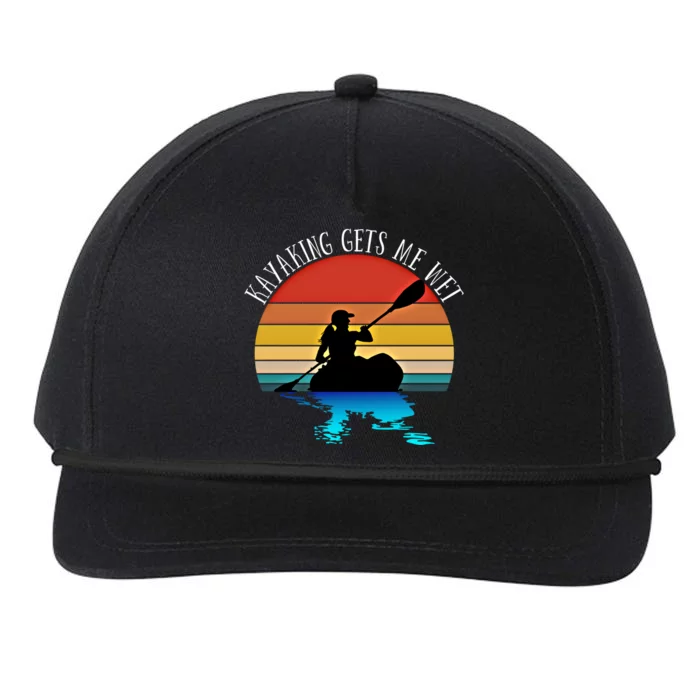 Kayaking Kayak Retro Art Canoe Gift Snapback Five-Panel Rope Hat