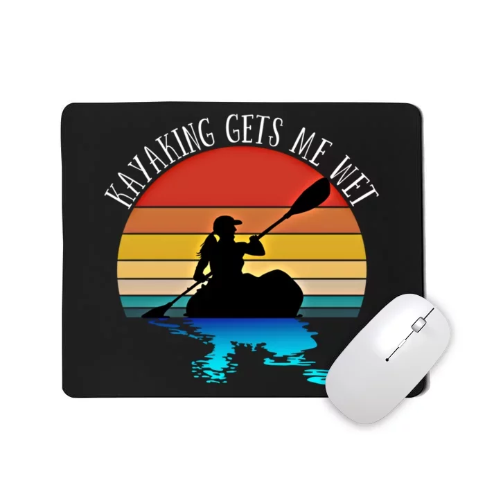 Kayaking Kayak Retro Art Canoe Gift Mousepad