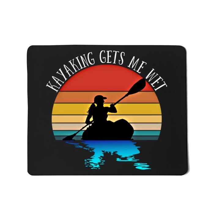 Kayaking Kayak Retro Art Canoe Gift Mousepad