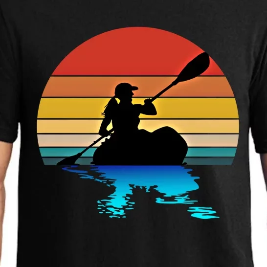 Kayaking Kayak Retro Art Canoe Cute Gift Pajama Set