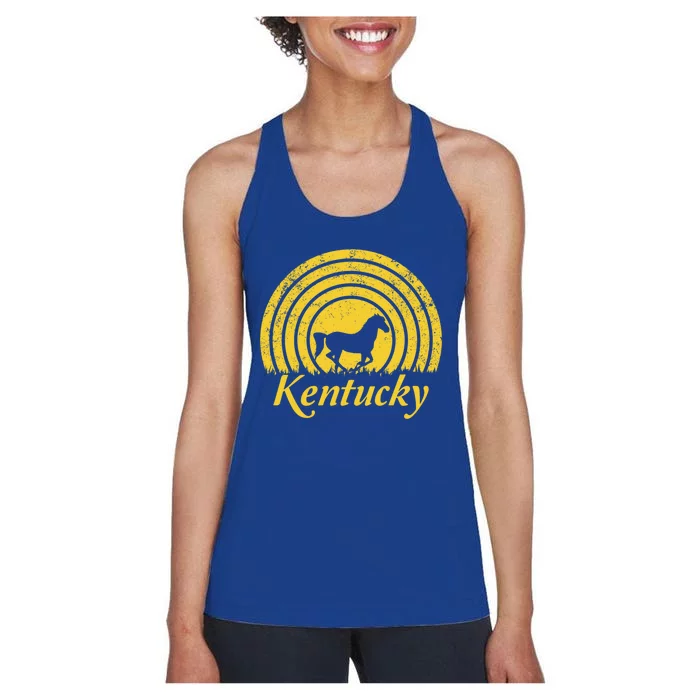 Kentucky Ky Thoroughbred Horse Farm Racing Derby Infield Meaningful Gift Women's Racerback Tank