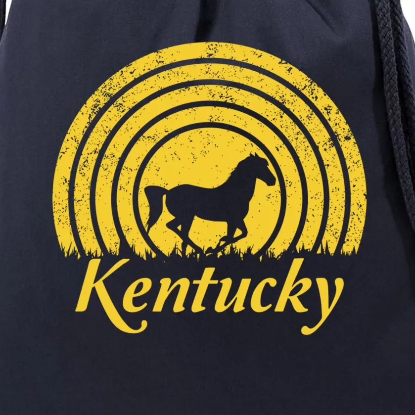 Kentucky Ky Thoroughbred Horse Farm Racing Derby Infield Meaningful Gift Drawstring Bag