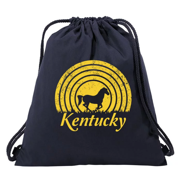 Kentucky Ky Thoroughbred Horse Farm Racing Derby Infield Meaningful Gift Drawstring Bag