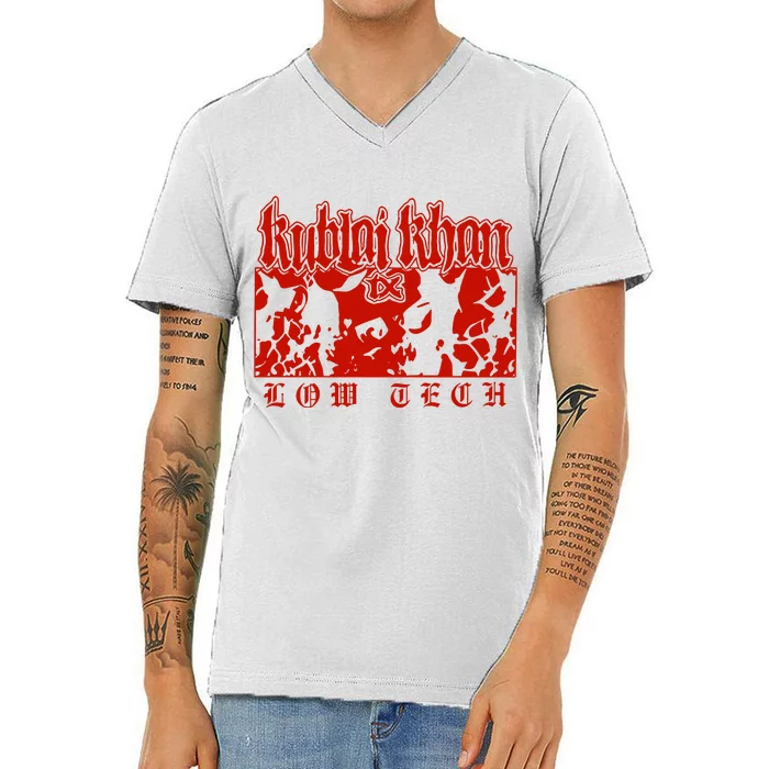 Kublai Khan Tx Low Tech New V-Neck T-Shirt