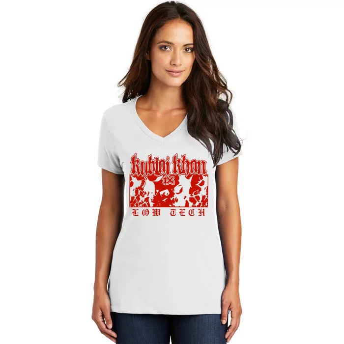 Kublai Khan Tx Low Tech New Women's V-Neck T-Shirt