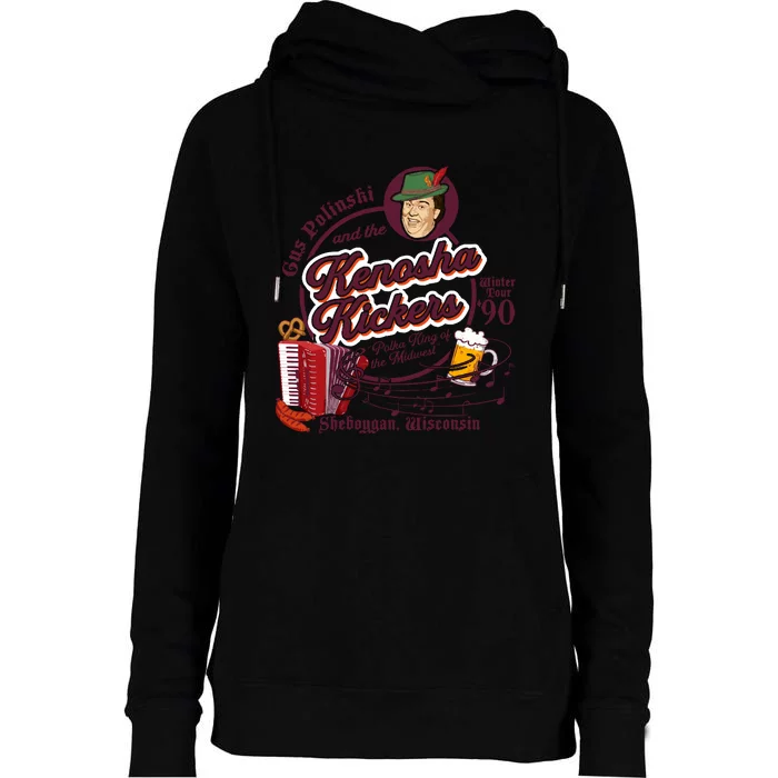 Kenosha Kickers The Polka King Of The Midwest Womens Funnel Neck Pullover Hood