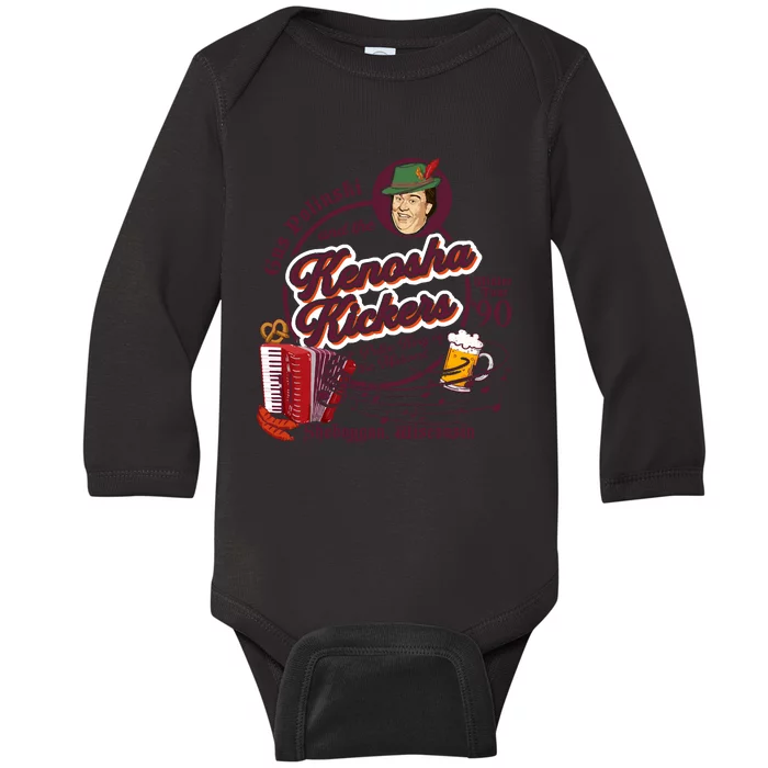 Kenosha Kickers The Polka King Of The Midwest Baby Long Sleeve Bodysuit