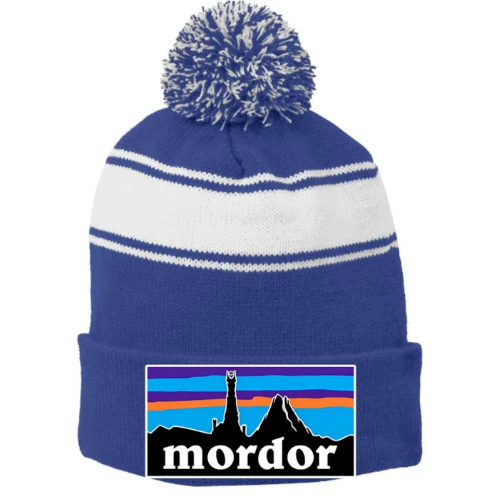 Kaia Kay The L.O.R.D Of The Rings Mordor Stripe Pom Pom Beanie