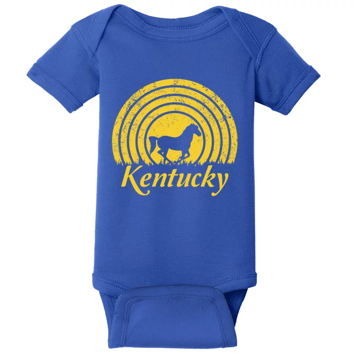 Kentucky Ky Thoroughbred Horse Farm Racing Derby Infield Meaningful Gift Baby Bodysuit