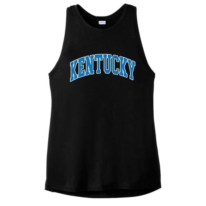 Kentucky Ky Throwback Design Classic Ladies Tri-Blend Wicking Tank