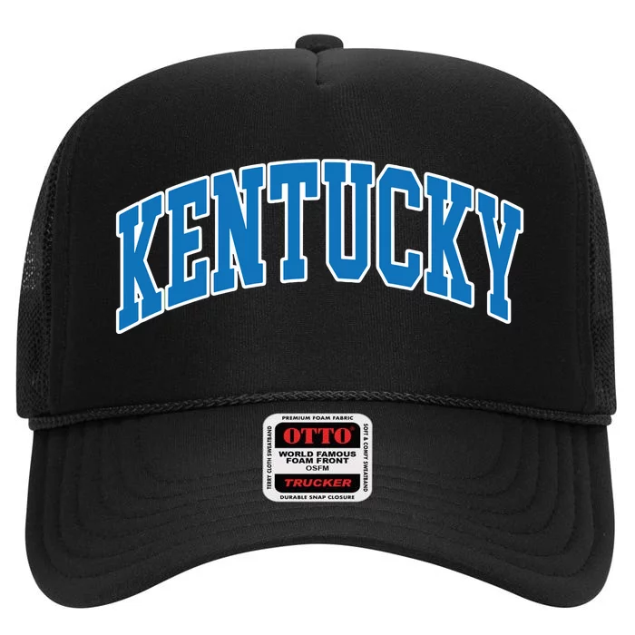 Kentucky Ky Throwback Design Classic High Crown Mesh Trucker Hat