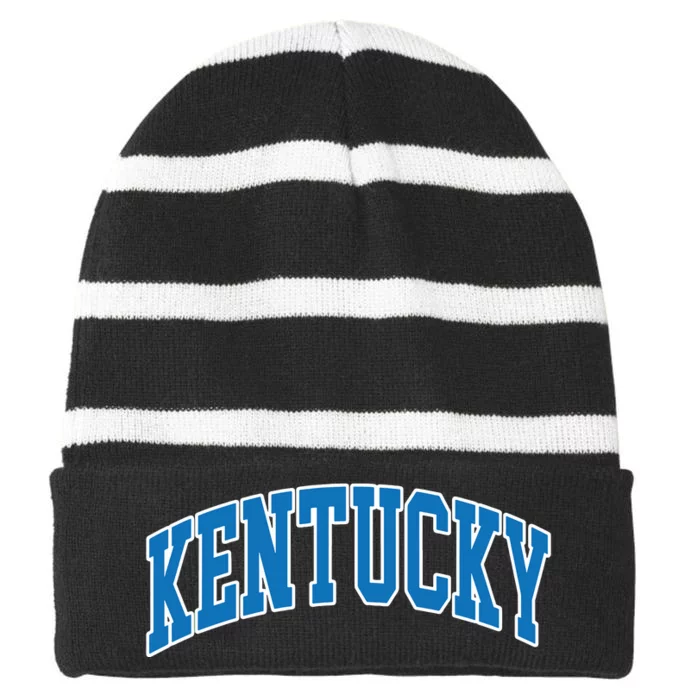 Kentucky Ky Throwback Design Classic Striped Beanie with Solid Band