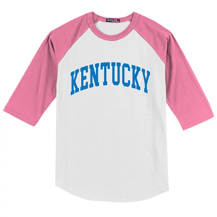 Kentucky Ky Throwback Design Classic Kids Colorblock Raglan Jersey